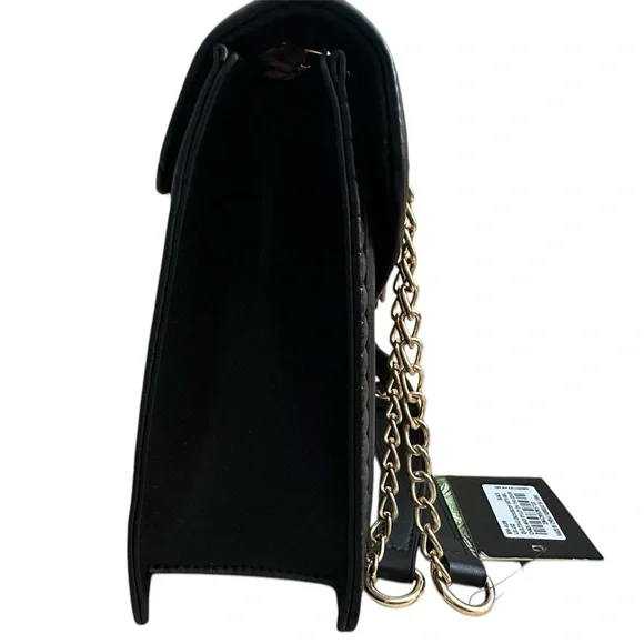 NWT Badgley Mischka Black Quilted Crossbody & Shoulder Bag – Vegan Leather - Picture 6 of 13